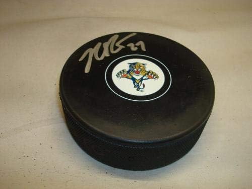 Nick Bjugstad assinou o panteras da Flórida PUCK PUCK autografado 1C - Pucks autografados da NHL
