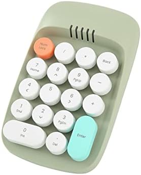 Yunzii ACTTO B305 Teclado a máquina de escrever sem fio ， Número sem fio Pad Green Green