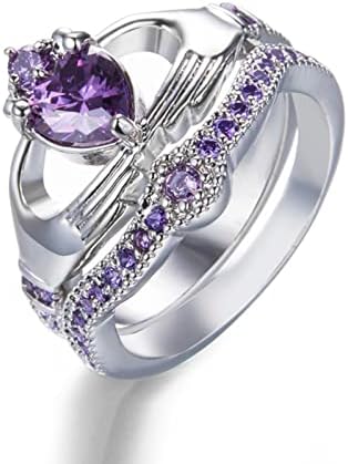 Anéis de noivado para mulheres presentes de jóias brancas anel de pedra cortado de pedra de luxo anéis artesanais