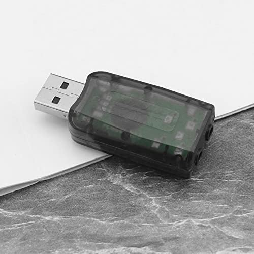 4pcs externo 5.1 placa de som estéreo USB com fone de ouvido de 3,5 mm e portas de microfones 3D Virtual 5.1 canal Adapter