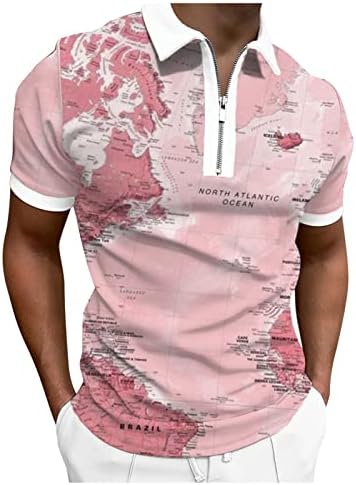 Polos de ajuste seco para homens de mangueira curta Pulloves de golfe wicking para homens camiseta de camisa hipster casual de cor