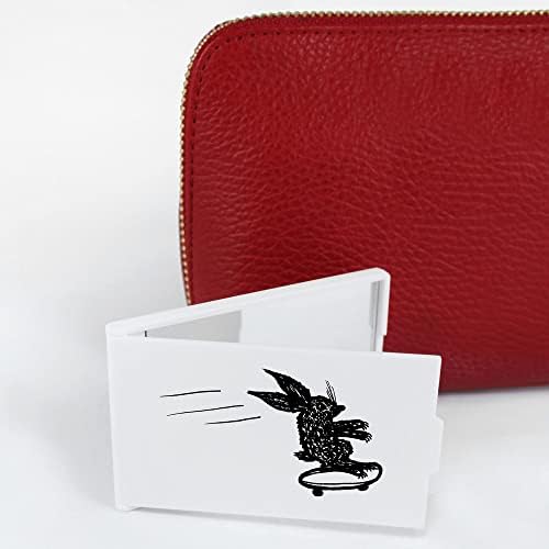 Azeeda 'Skateboarding Rabbit' Compact/Travel/Pocket Makeup espelho