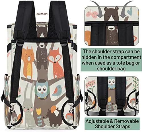 Animais em Tree Fox Bear Owl Gym Duffle Bag para bolsa de ginástica esportiva de esportes de viagem com sapatos Backpack da bolsa de exercícios resistentes à água para homens para homens