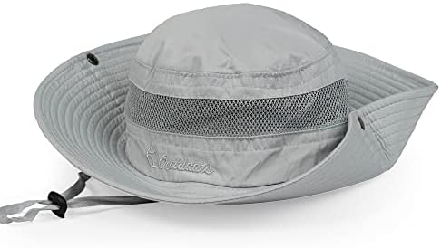 Chapéu de sol de pesca larga de aba larga para homens mulheres ao ar livre de 50+ Impermeável a caminhada respirável Safari Bucket Sun Hat Hat