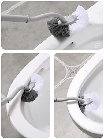 N / B 2 PCS Brush, pincel de limpeza de plástico PP, design de cabeça inclinada, limpeza de vários ângulos, com 2 ganchos, para banheiro, cozinha