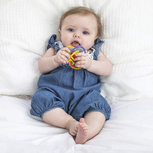 Lotes Nuby A Loops Sensorial Multicolor Teether Toy and Rattle for Baby and Toddler, 3m+