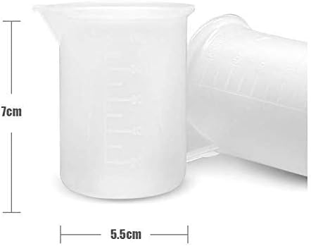 10 PCs 100 ml de copos de medição de silicone, copos de resina epóxi, copos de mistura de silicone antiaderentes para moldes