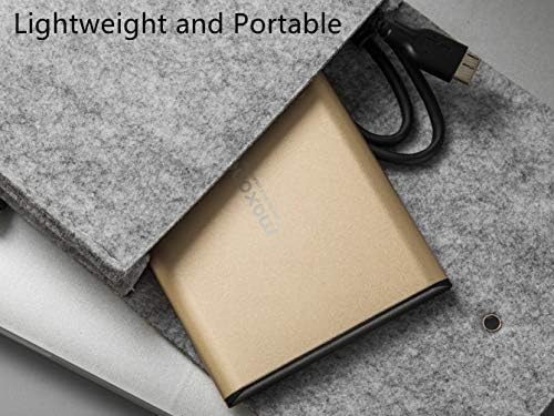 Maxone 320 GB Ultra Slim Portátil Drive rígido externo HDD USB 3.0 para PC, Mac, Laptop, PS4, Xbox One - Gold