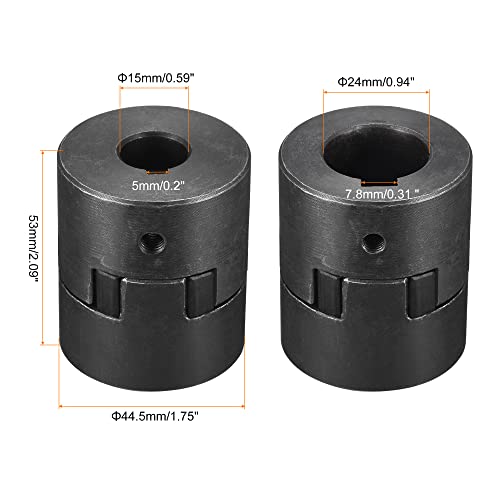 Meccanixity eixo de acoplamento flexível de 15 a 24 mm de 53 mm x 44,5 mm junta do acoplador