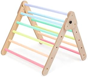 Katehaa Pastel Subbing Triangle Frame para crianças pequenas, alpinista de bebês, brinquedos de escalada Montessori,