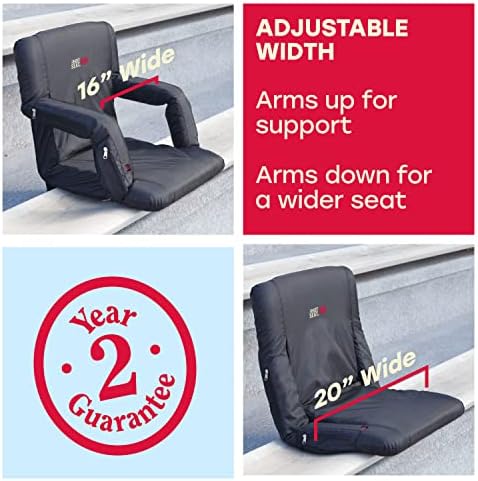 Design pop O assento quente original, assento portátil de estádio aquecido para arquibancadas, suporte reclinável e suporte